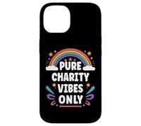 Charity Vibes Only Cute Retro Girls Charity Name Carcasa para iPhone 14