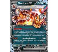 Charizard EX SVP196 Jumbo - Tarjeta promocional lenticular de gran tamaño | Tarjeta Pokémon grande XXL | Promoción de estrella negra escarlata y violeta | Titán autenticado para coleccionistas