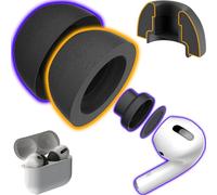 CharJenPro AirFoams Pro Ultra - Almohadillas de Espuma viscoelástica para AirPods Pro de 1ª y 2ª generación, Nueva versión 5.0, seguras en el oído, cómodas, Gran cancelación de Ruido, Almohadillas de