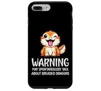 Charla de Advertencia sobre el Oso dragón Barbudo Niños Mujeres Hombres Carcasa para iPhone 7 Plus/8 Plus