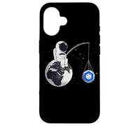 Charla sobre criptomonedas: Chainlink To The Moon Space Man Merch Carcasa para iPhone 16