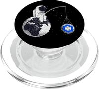 Charla sobre criptomonedas: Chainlink To The Moon Space Man Merch PopSockets PopGrip para MagSafe