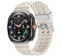 Charlam Compatible con Samsung Galaxy Watch Ultra Correa 47mm (2024), No Gap Resistente Transpirable Suave Silicona Ocean Correas Pulsera Deportiva para Samsung Galaxy Watch 7 Ultra Band, Luz Estelar