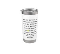 Charlas y frases divertidas de pickleball, refranes de pickleball Vaso térmico de acero inoxidable de doble pared