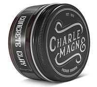 Charlemagne Concrete Clay - 100 ml, Fijación Fuerte - Cera Pelo Hombre | Crema Moldeadora Mate Soluble En Agua - Acabado Natural - Calidad Profesional De Barbero