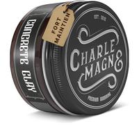 Charlemagne Hair Clay Pomade - 100 ml - Crema moldeadora mate y arcilla moldeadora para hombre - Producto para el peinado del cabello soluble en agua