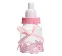 ChaRLes 12 Unids Botellas Rellenas Candy Box Bebé Ducha Bautismo Fiesta Favor Christening - Rosa