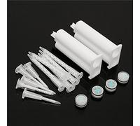 ChaRLes 12 Unids Pp Mezclador Estático Dispensador De Resina Epoxi 50Ml Ab Doble Cartucho Con Pistón