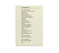 Charles Bukowski Poem Print The Laughing Heart Poster Pintura Decorativa Lienzo Arte de Pared Salón Póster Dormitorio Pintura, Arte de Pared Impresión de Imagen Moderna Decoración de Habitación