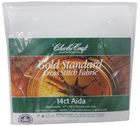 Charles Craft Gold Standard Aida 14 Count 12"X18", blanco