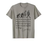 Charles Darwin Evolution Responsive To Change Cita divertida Camiseta