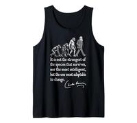 Charles Darwin Evolution Responsive To Change Cita divertida Camiseta sin Mangas