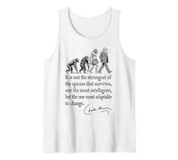 Charles Darwin Evolution Responsive To Change Cita divertida Camiseta sin Mangas