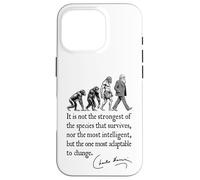 Charles Darwin Evolution Responsive To Change Cita divertida Carcasa para iPhone 16 Pro