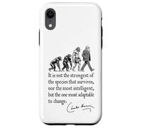 Charles Darwin Evolution Responsive To Change Cita divertida Carcasa para iPhone XR