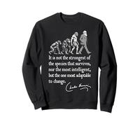Charles Darwin Evolution Responsive To Change Cita divertida Sudadera