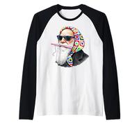 Charles Darwin Evolution Theory Granny - Ovillo Cuadrado para Ganchillo Camiseta Manga Raglan