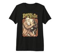 Charles Darwin Mono Supervivencia De La Evolución Más Fuerte Camiseta Premium