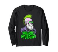 Charles Darwin Punk Selección Natural Rechazo Diversión Ciencia Manga Larga