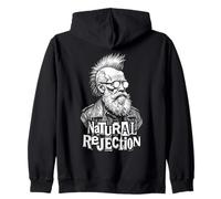 Charles Darwin Punk Selección Natural Rechazo Diversión Ciencia Sudadera con Capucha