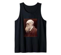 Charles Darwin Retrato Evolución Científico Naturalista Camiseta sin Mangas