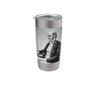 Charles Darwin Retrato Evolución Científico Naturalista Vaso térmico de acero inoxidable de doble pared