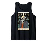 Charles Darwin Teoría de la Evolución Esqueleto Tarot Card Witchy Camiseta sin Mangas