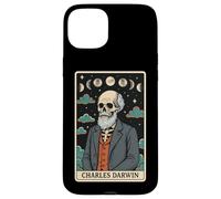 Charles Darwin Teoría de la Evolución Esqueleto Tarot Card Witchy Carcasa para iPhone 15 Plus