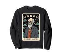 Charles Darwin Teoría de la Evolución Esqueleto Tarot Card Witchy Sudadera