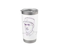 Charles de Gaulle Dibujo Vaso térmico de acero inoxidable de doble pared