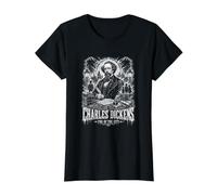 Charles Dickens Niebla De La Ciudad Leyenda Literaria Camiseta gráfica económica, Mujer, Negro, S