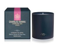 Charles Farris "Garden of Eden - Vela Home Scents, Vidrio, Color Azul