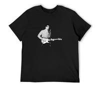 Charles Hardin Holley Buddy Holly - Camiseta de algodón para hombre, color negro, Negro , S