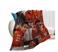 Charles Leclerc - Manta de franela ultra suave, elegante para dormitorio, sala de estar, sofá, manta cálida para todas las estaciones, 100 x 130 cm