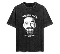 Charles Manson Fuuuuuuuck You All Blood Men's T-Shirt Unisex Black Cotton Hip Hop Print tee Shirts L