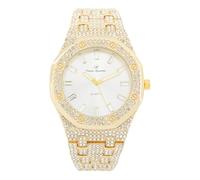 Charles Raymond Bling-ed Out Rapper's Luxury Hip Hop - Reloj para hombre, destaca en tu equipo con este reloj brillante visto desde Miles Away - 10227FAM, ST10528 Gld SLV, Hip Hop Iced Out Rapper