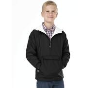 Charles River Apparel Kids' Big Classic Solid Pullover, Black, S
