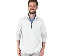 Charles River Apparel Sudadera con Cremallera de un Cuarto para Hombre, Talla Normal y Grande, Blanco, XX-Large