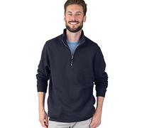 Charles River Apparel Sudadera con Cremallera de un Cuarto para Hombre, Talla Normal y Grande, Marino, Large