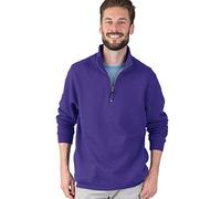 Charles River Apparel Sudadera con Cremallera de un Cuarto para Hombre, Talla Normal y Grande, Púrpura, XXX-Large