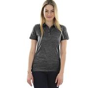Charles River Apparel Women's Space Dye Moisture Wicking Performance Polo, Black, XL