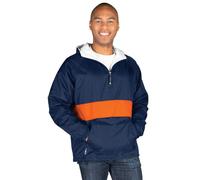 Charles River sudadera chaqueta de prendas de vestir pantalones de rayas - 9908, XXXL, Azul marino/Anaranjado