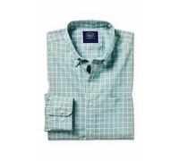 Charles Tyrwhitt Esf Green Button-down Collar Non-iron Stretch Poplin End-on- Talla: S | Camisas Casuales Outlet | Hombre | Verde