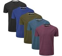 Charles Wilson Paquete 5 Camisetas Cuello Redondo Lisas (X-Large, Dark Essentials 43)