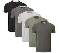 Charles Wilson Paquete 5 Camisetas Cuello Redondo Lisas (XX-Large, Monochrome)