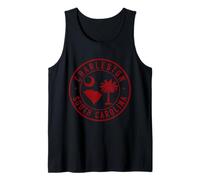 Charleston, Carolina del Sur, pez Rojo, Pesca con Tambor, Vintage Camiseta sin Mangas