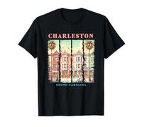 Charleston Carolina del Sur vibrante encanto arquitectura Camiseta