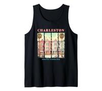 Charleston Carolina del Sur vibrante encanto arquitectura Camiseta sin Mangas
