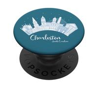 Charleston SC South Carolina El Horizonte de la Ciudad Santa Recuerdo PopSockets PopGrip Adhesivo