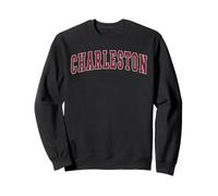 Charleston South Carolina Souvenir College Style Red Text Sudadera